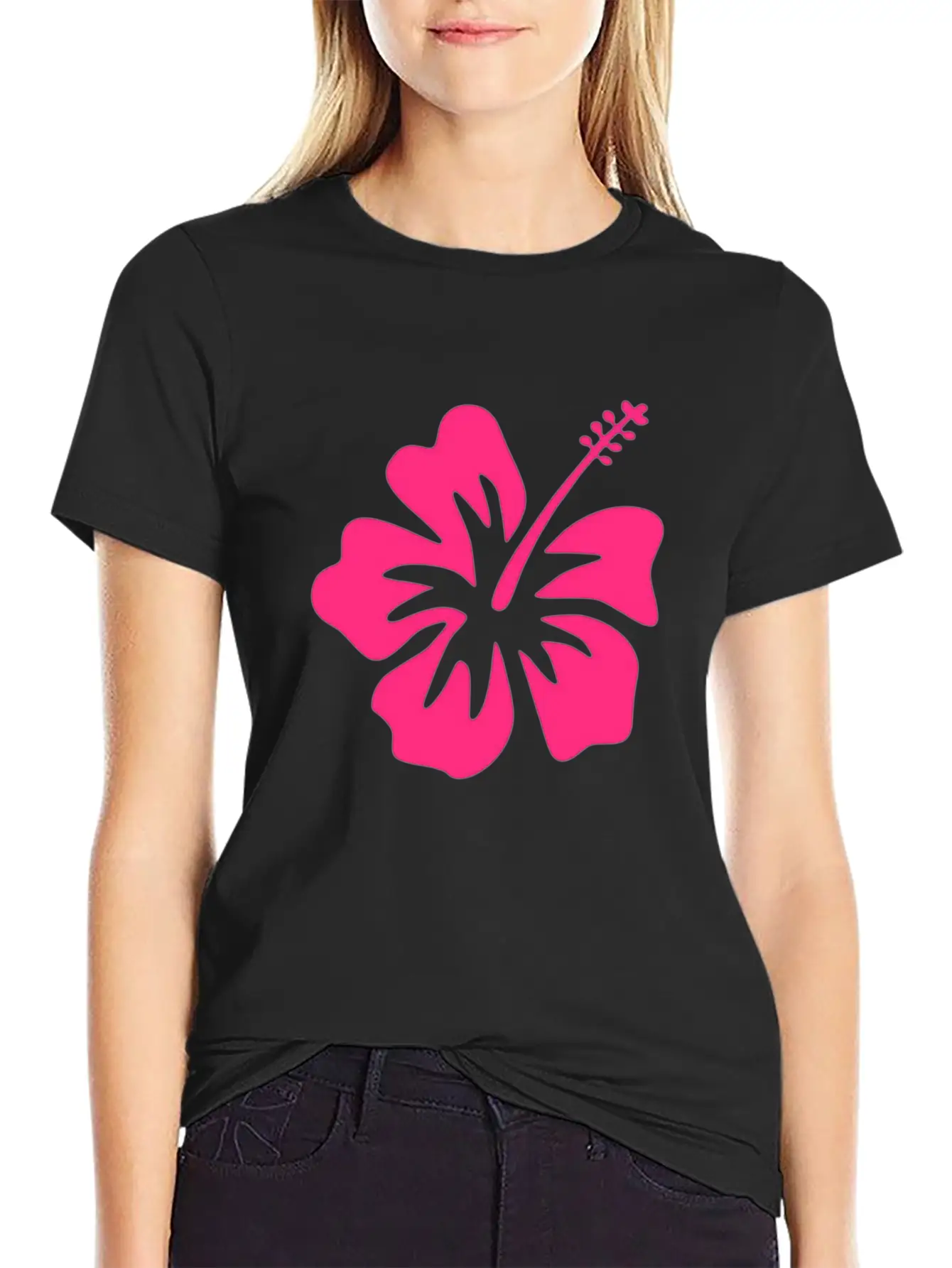 Beachy Hibiscus Vibez Casual Graphic T-Shirt – Simple And Comfortable Daily Wear