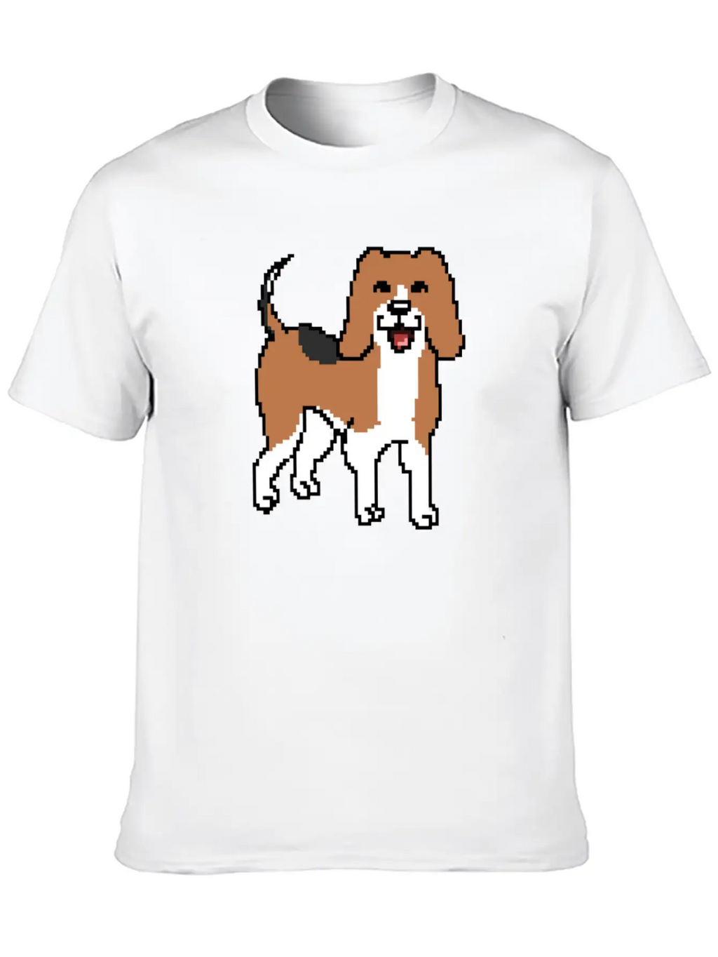 Beagle Pixel Art Stylish Everyday T-Shirt – Unisex Basic Cotton Tee
