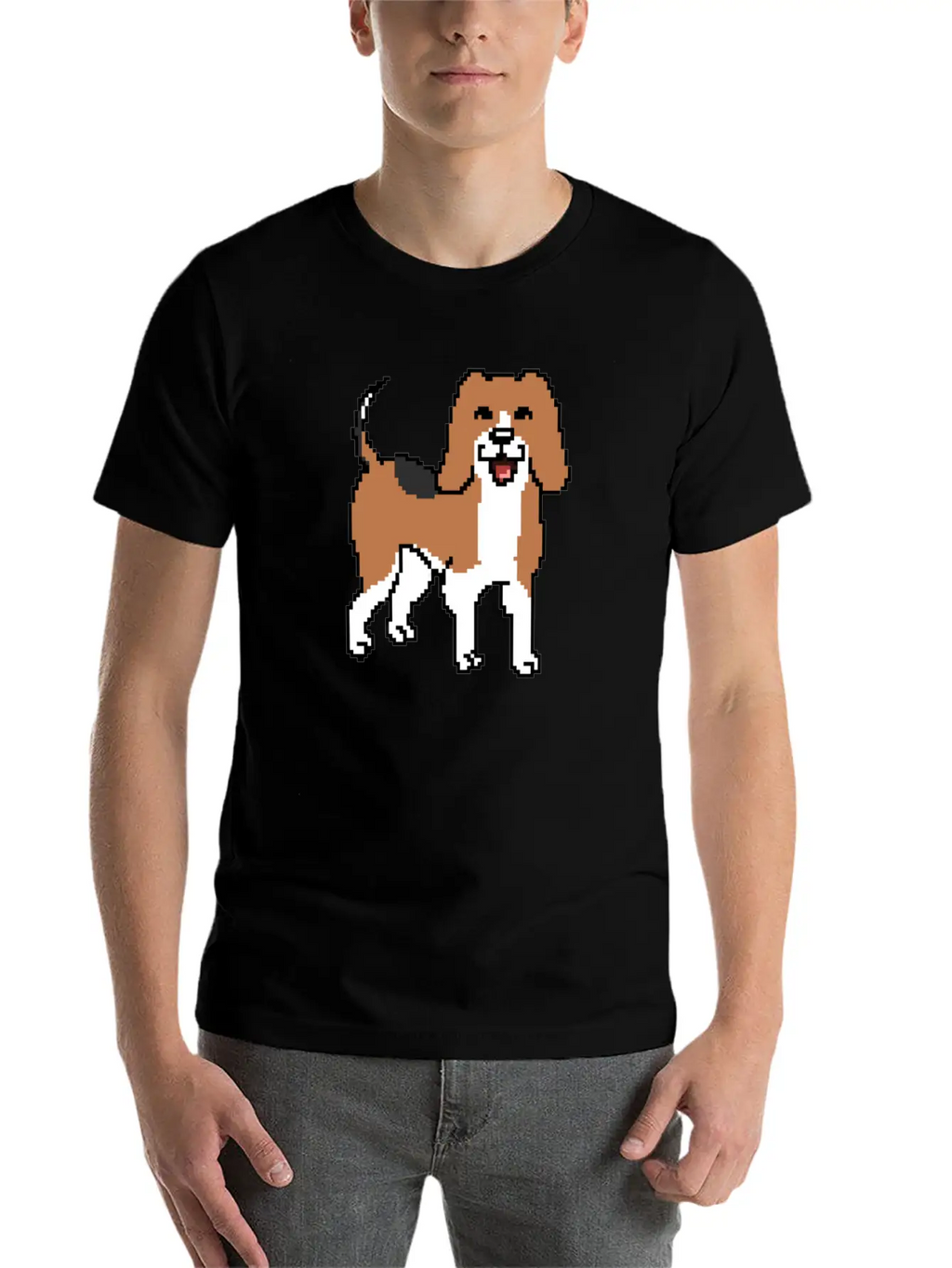 Beagle Pixel Art Stylish Everyday T-Shirt – Unisex Basic Cotton Tee