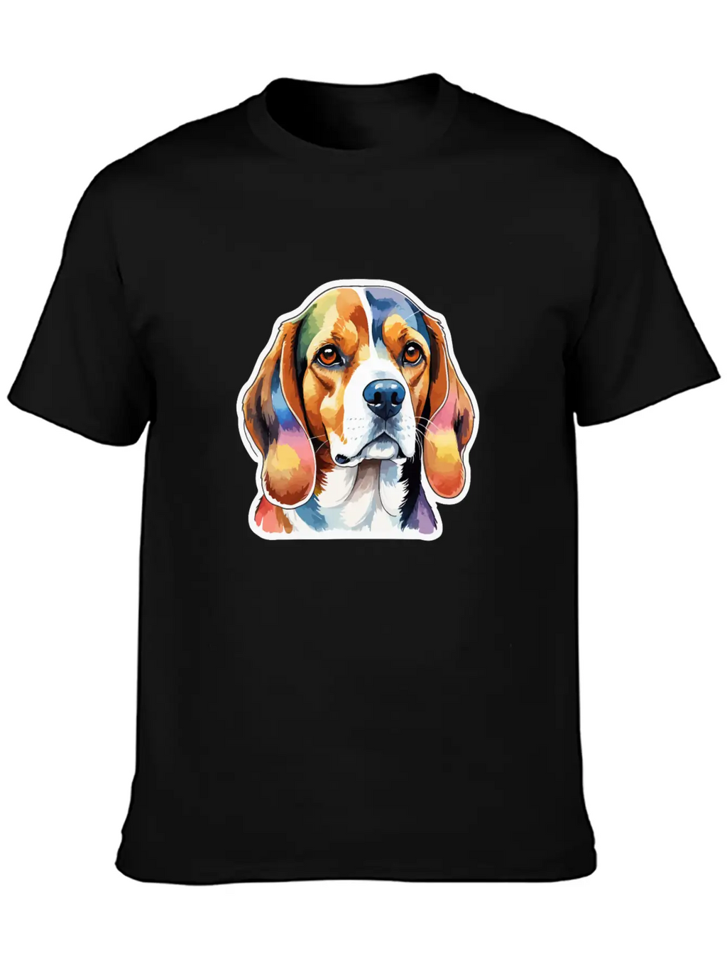 Beagle Watercolor Unisex Short Sleeve Soft Cotton T-Shirt – Casual Everyday Wear