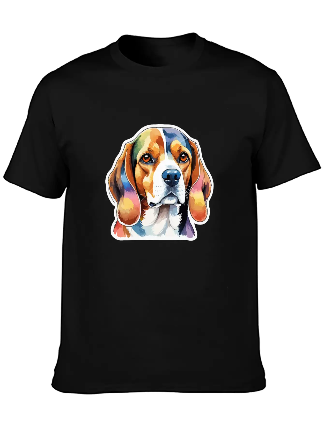 Beagle Watercolor Unisex Short Sleeve Soft Cotton T-Shirt – Casual Everyday Wear