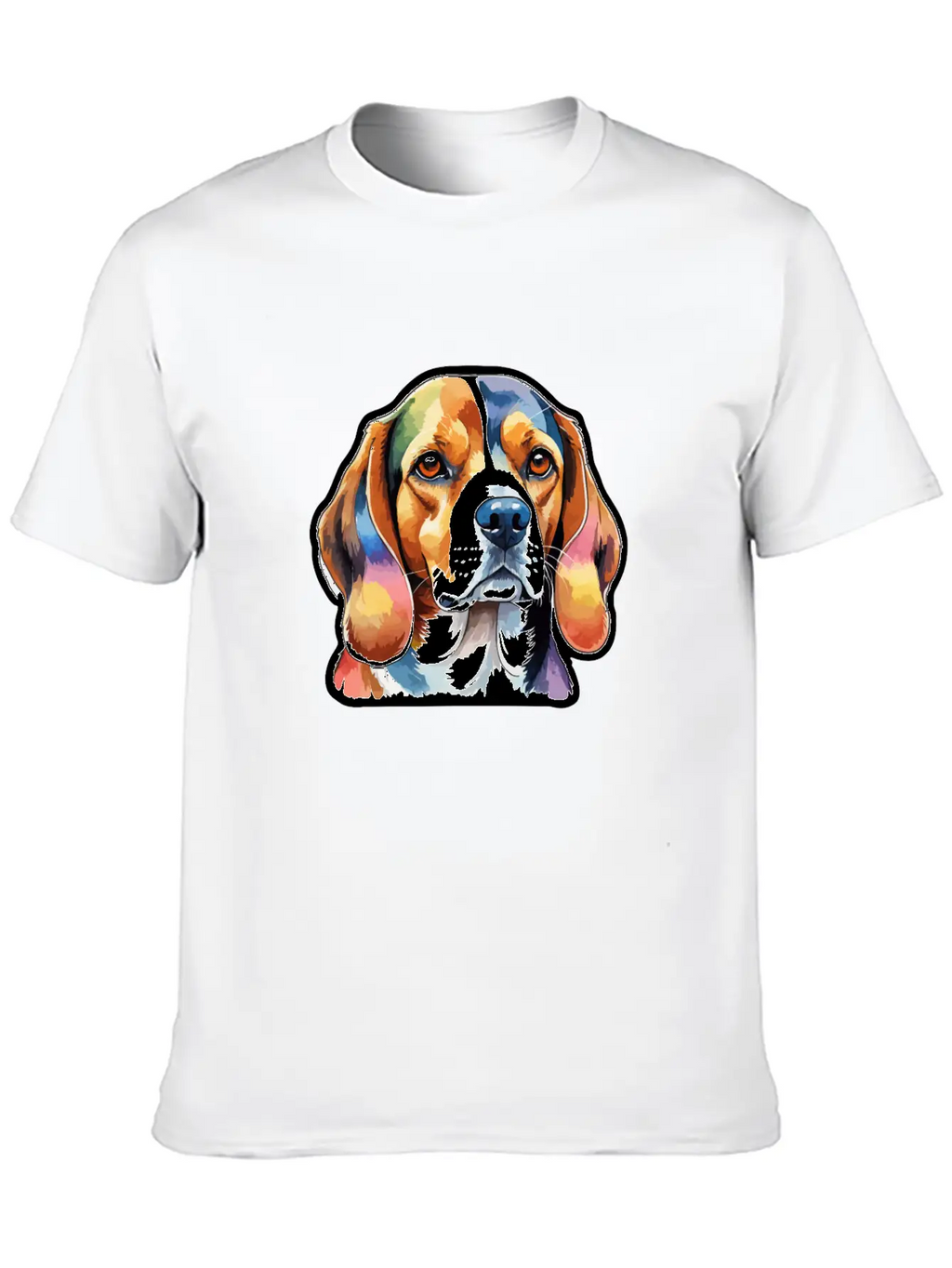 Beagle Watercolor Unisex Short Sleeve Soft Cotton T-Shirt – Casual Everyday Wear