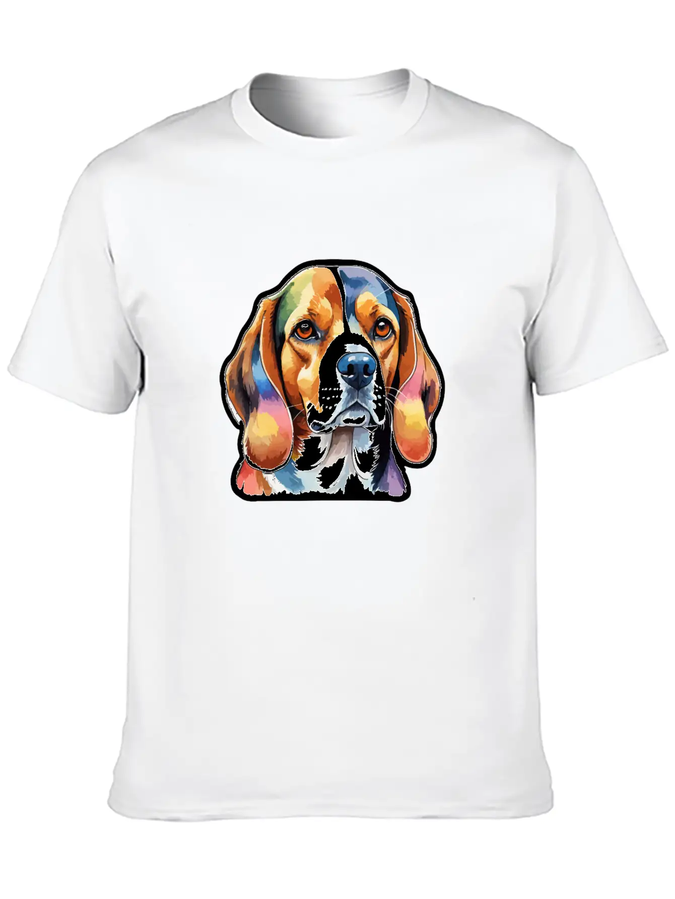 Beagle Watercolor Unisex Short Sleeve Soft Cotton T-Shirt – Casual Everyday Wear