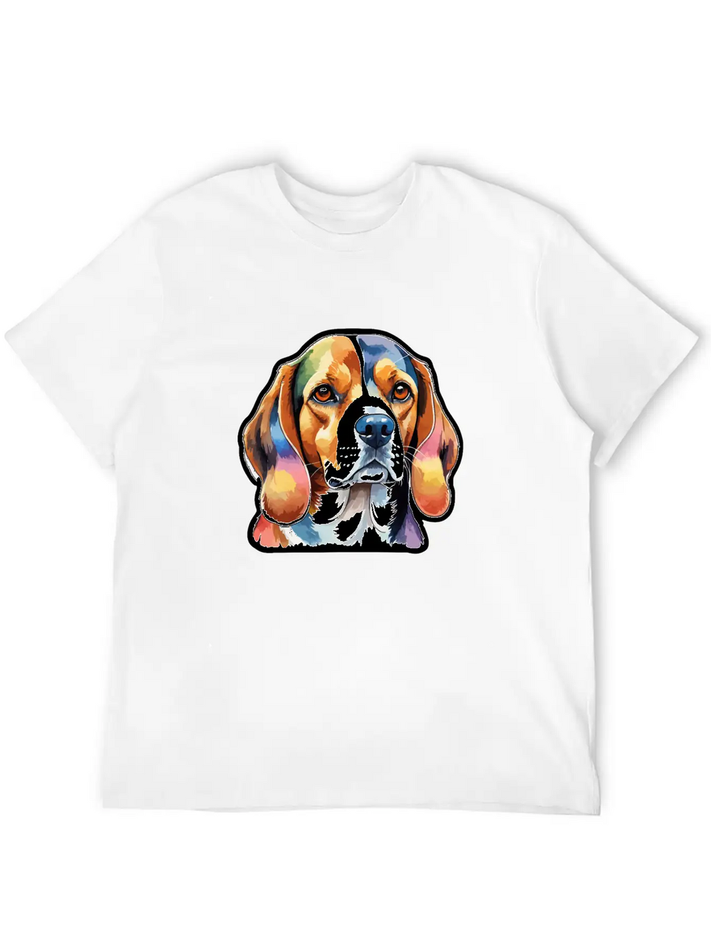 Beagle Watercolor Unisex Short Sleeve Soft Cotton T-Shirt – Casual Everyday Wear