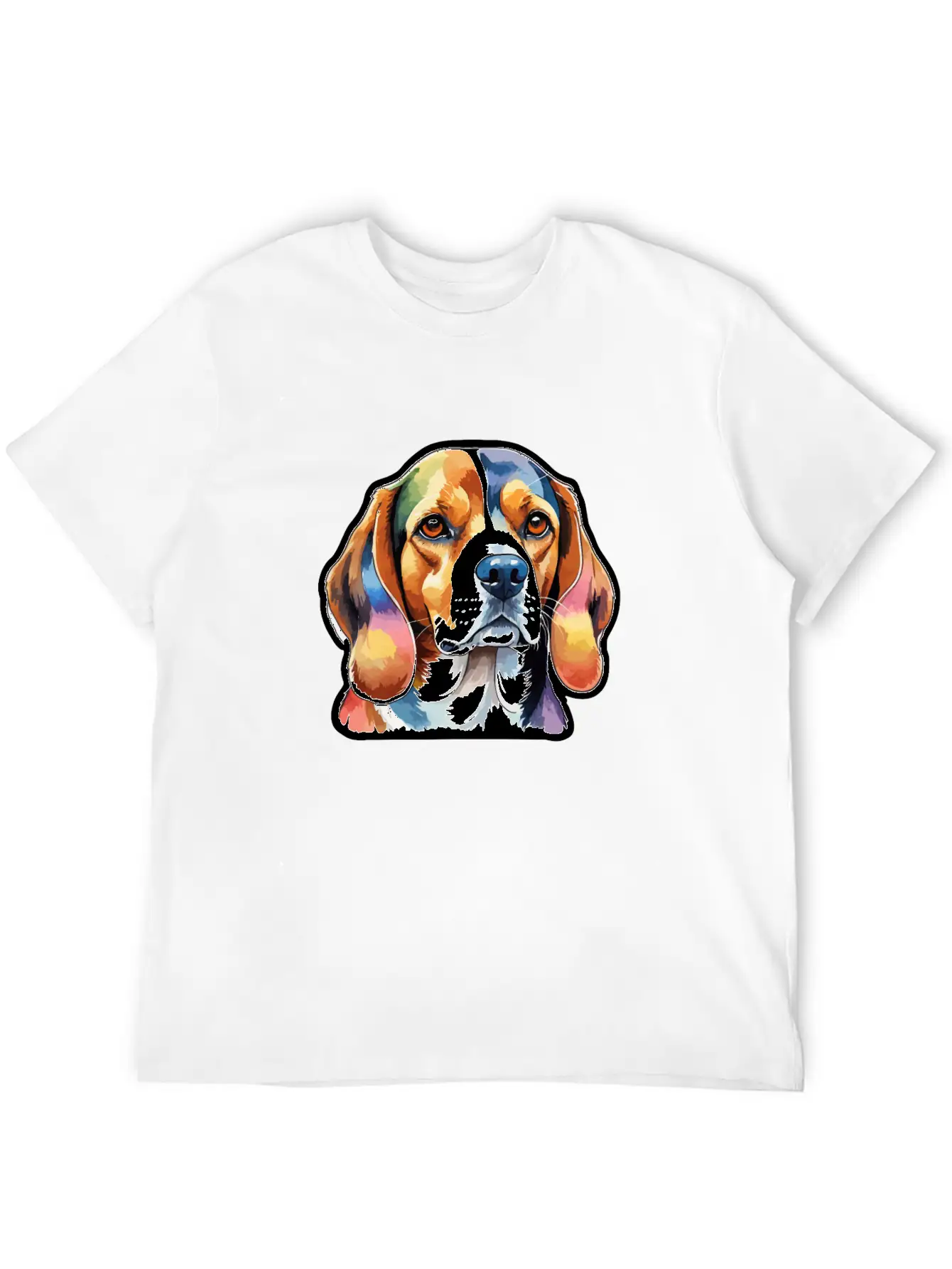Beagle Watercolor Unisex Short Sleeve Soft Cotton T-Shirt – Casual Everyday Wear