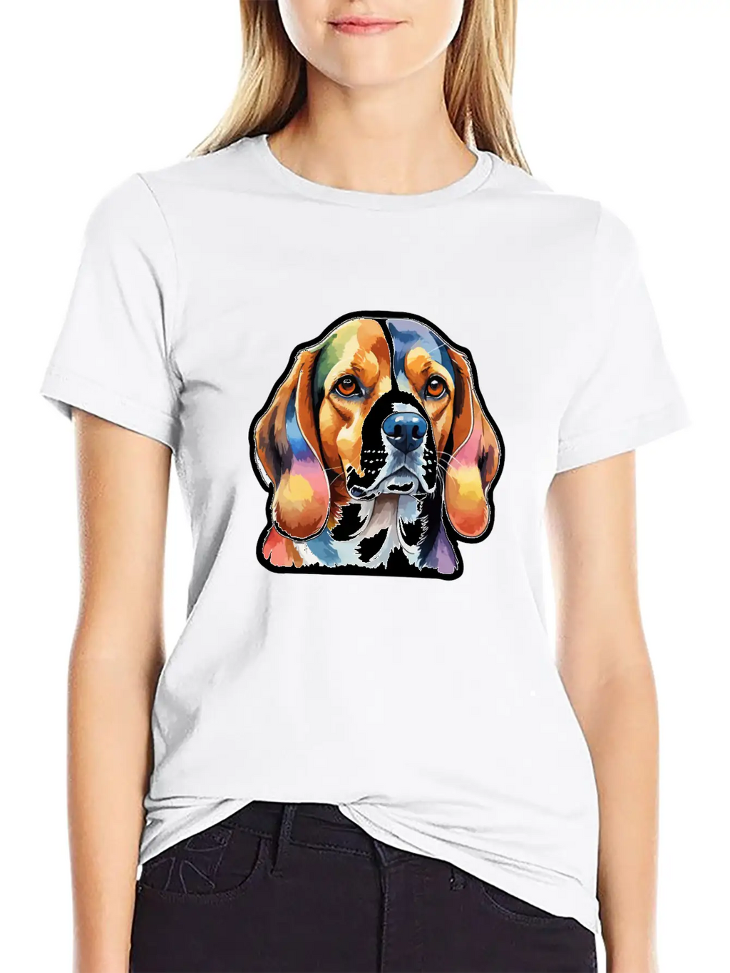 Beagle Watercolor Unisex Short Sleeve Soft Cotton T-Shirt – Casual Everyday Wear