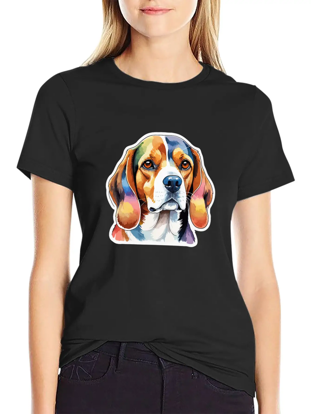 Beagle Watercolor Unisex Short Sleeve Soft Cotton T-Shirt – Casual Everyday Wear