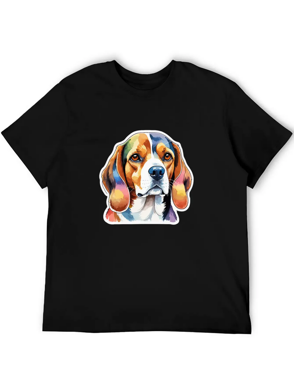 Beagle Watercolor Unisex Short Sleeve Soft Cotton T-Shirt – Casual Everyday Wear