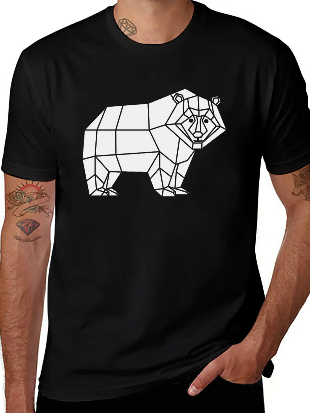 Bear Abstract Unisex Casual T-Shirt – Clean Design For Daily Comfort