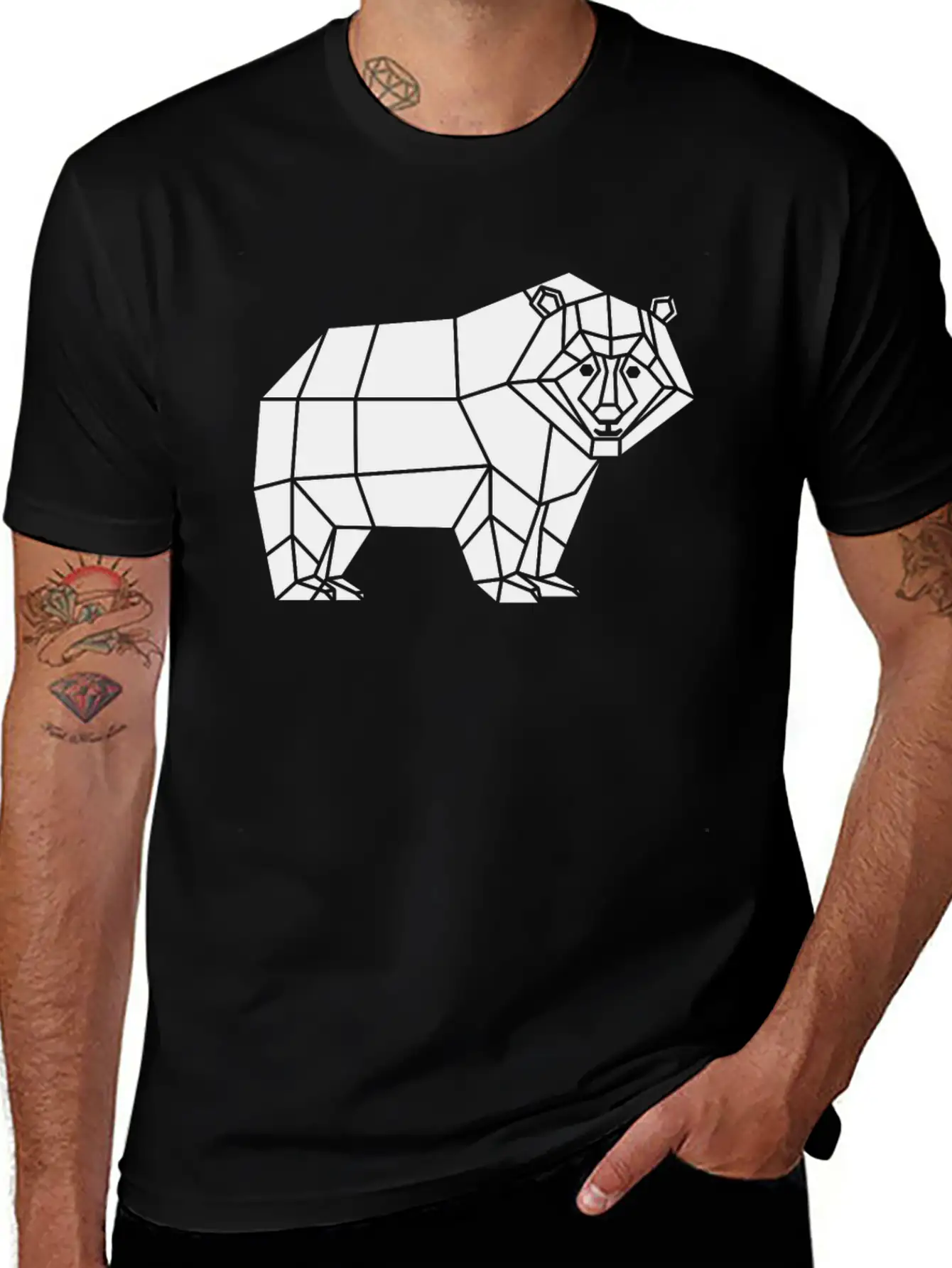 Bear Abstract Unisex Casual T-Shirt – Clean Design For Daily Comfort