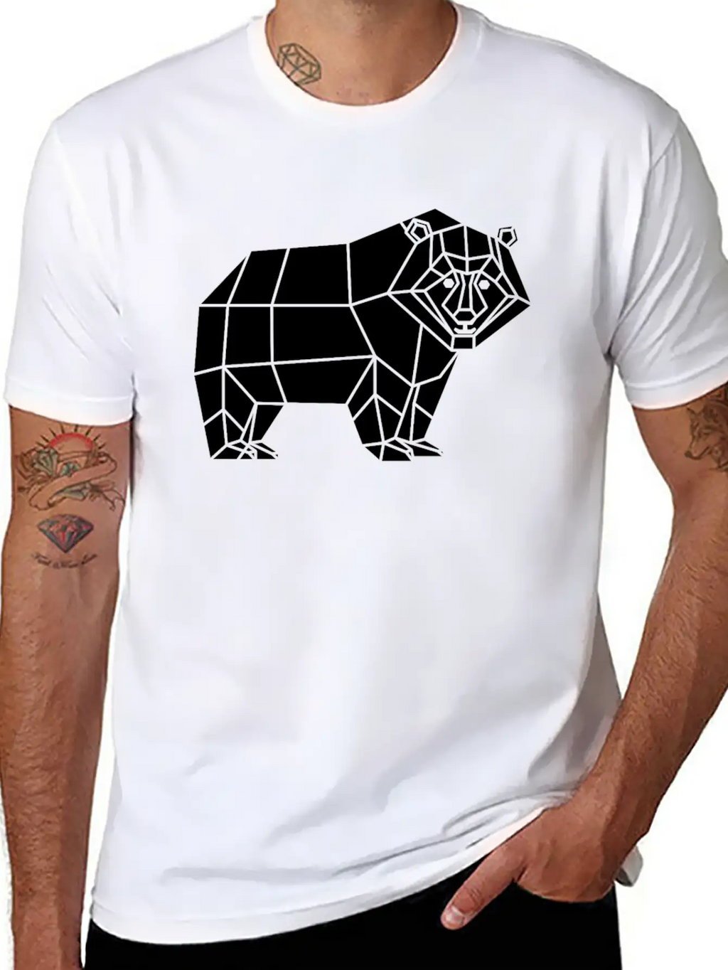 Bear Abstract Unisex Casual T-Shirt – Clean Design For Daily Comfort