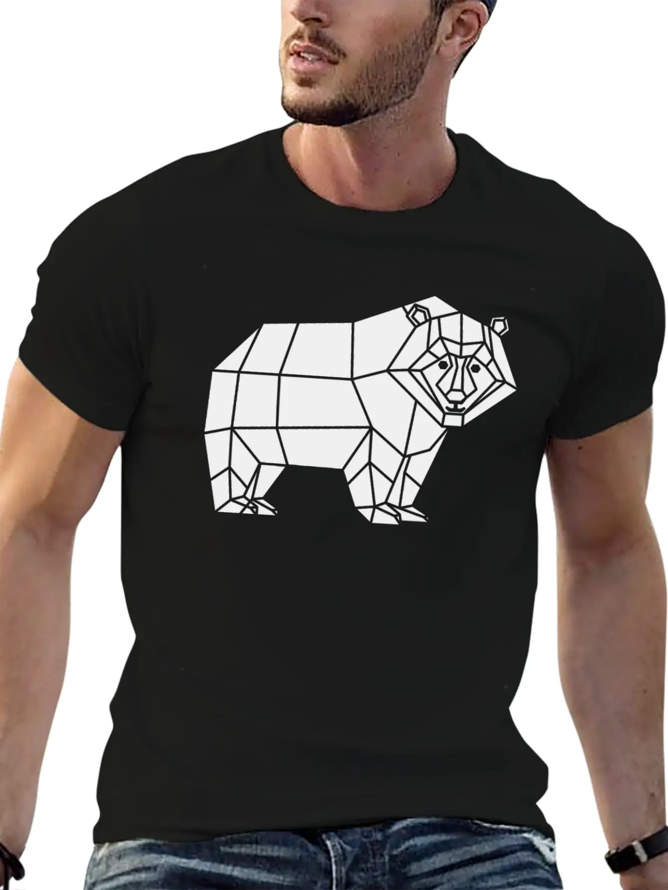 Bear Abstract Unisex Casual T-Shirt – Clean Design For Daily Comfort