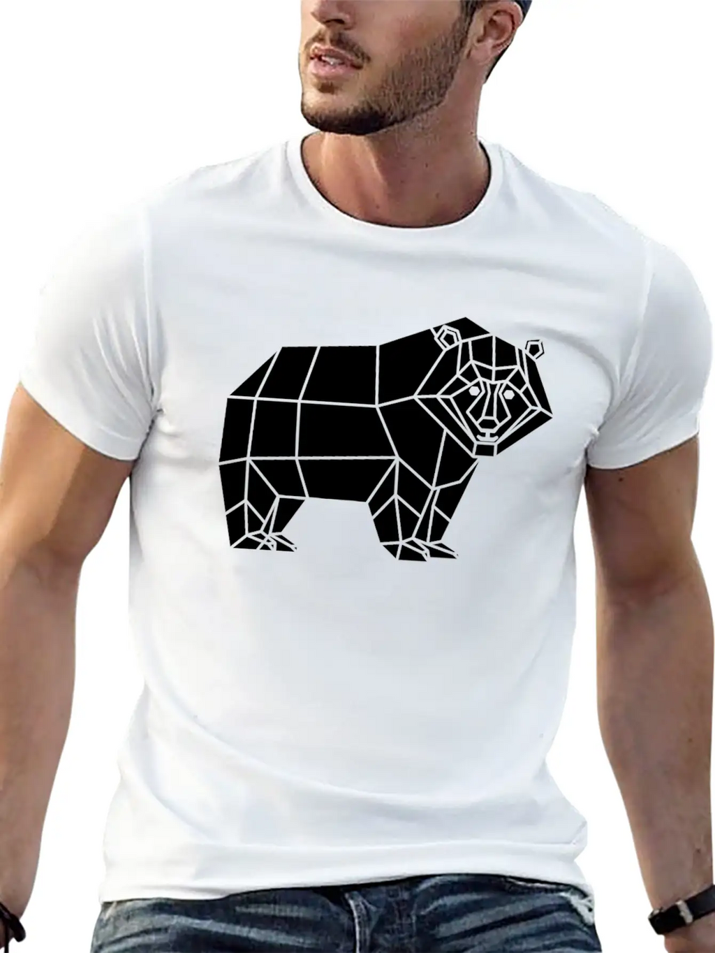 Bear Abstract Unisex Casual T-Shirt – Clean Design For Daily Comfort
