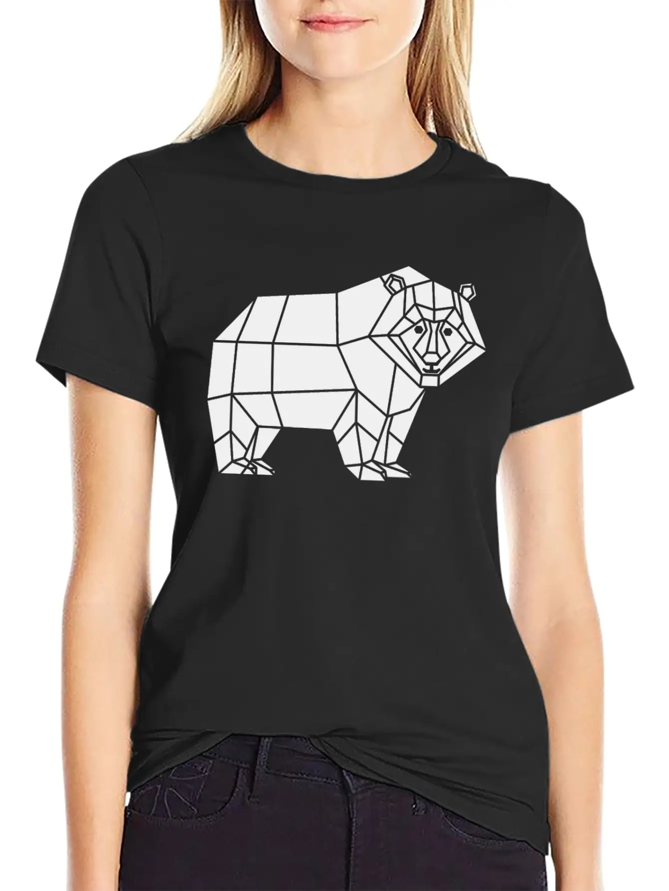 Bear Abstract Unisex Casual T-Shirt – Clean Design For Daily Comfort