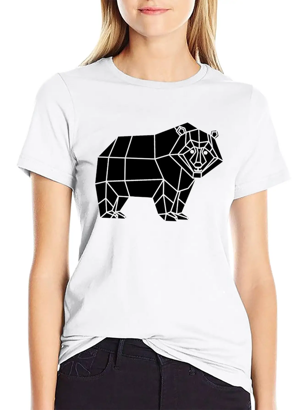Bear Abstract Unisex Casual T-Shirt – Clean Design For Daily Comfort