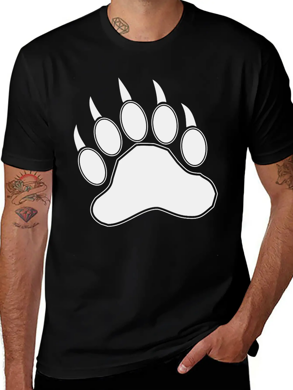 Bear Claw Casual Graphic T-Shirt – Simple And Comfortable Daily Wear