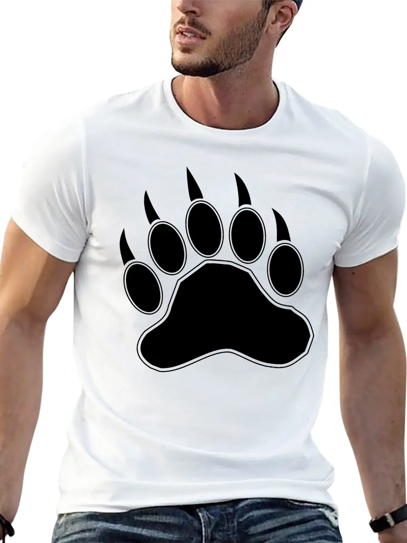 Bear Claw Casual Graphic T-Shirt – Simple And Comfortable Daily Wear
