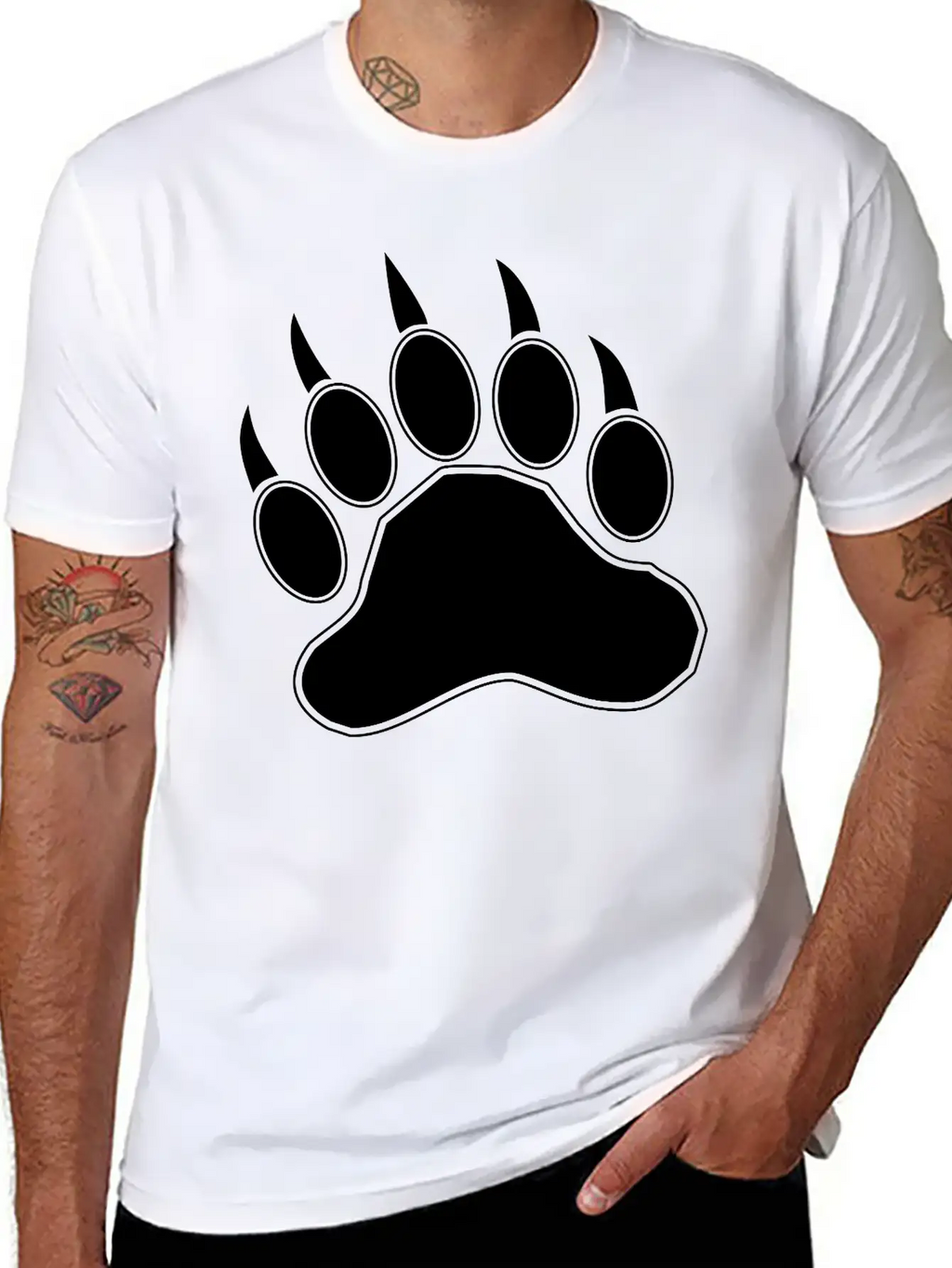 Bear Claw Casual Graphic T-Shirt – Simple And Comfortable Daily Wear