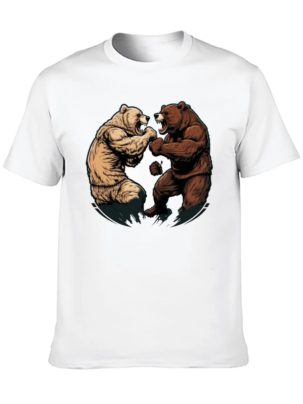 Bear Fight 2 Unisex Casual T-Shirt – Clean Design For Daily Comfort