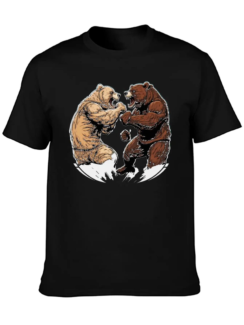 Bear Fight 2 Unisex Casual T-Shirt – Clean Design For Daily Comfort