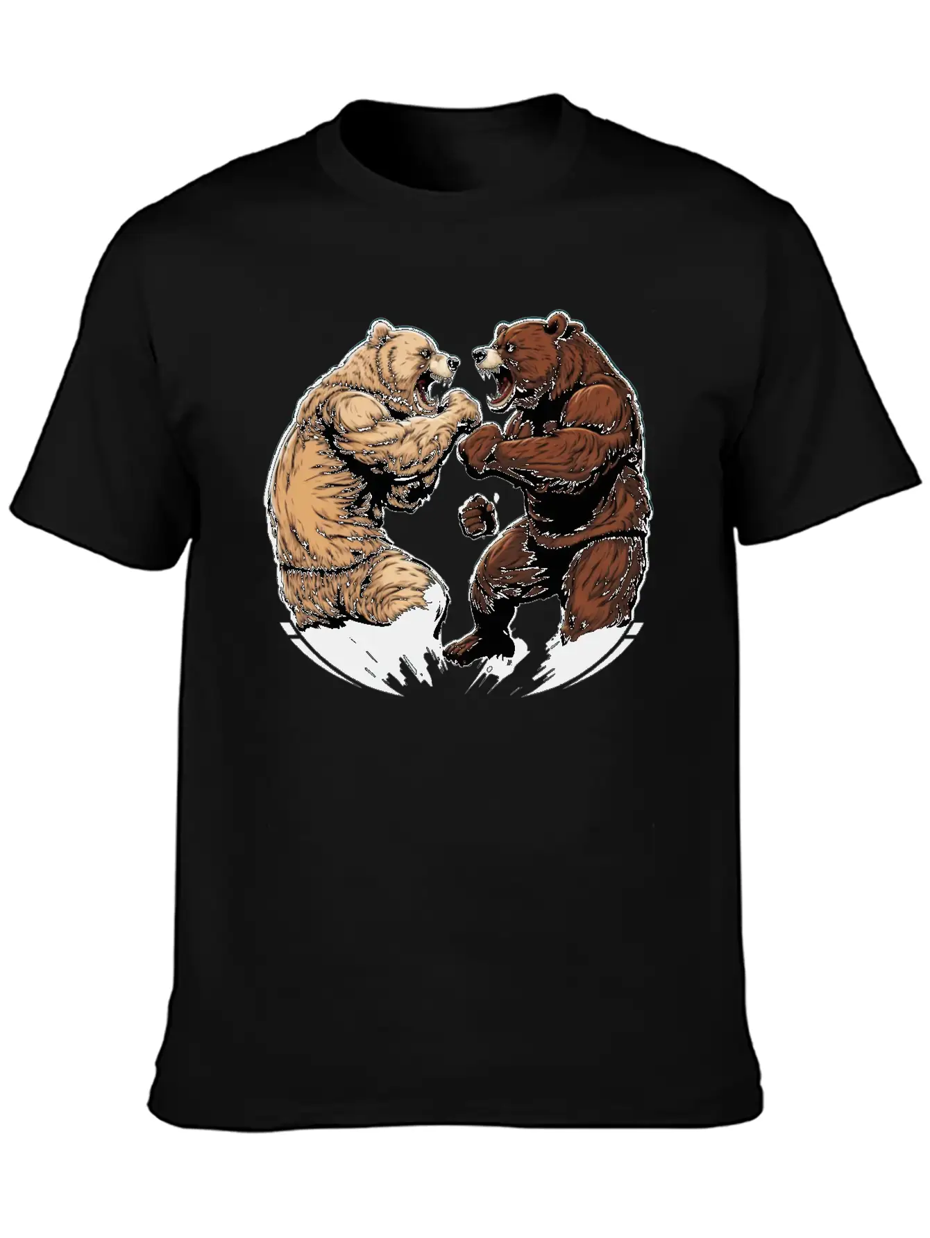 Bear Fight 2 Unisex Casual T-Shirt – Clean Design For Daily Comfort
