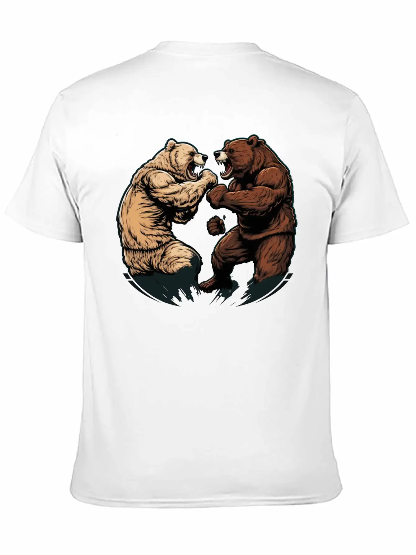 Bear Fight 2 Unisex Casual T-Shirt – Clean Design For Daily Comfort
