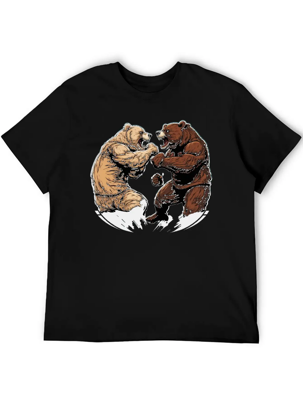 Bear Fight 2 Unisex Casual T-Shirt – Clean Design For Daily Comfort