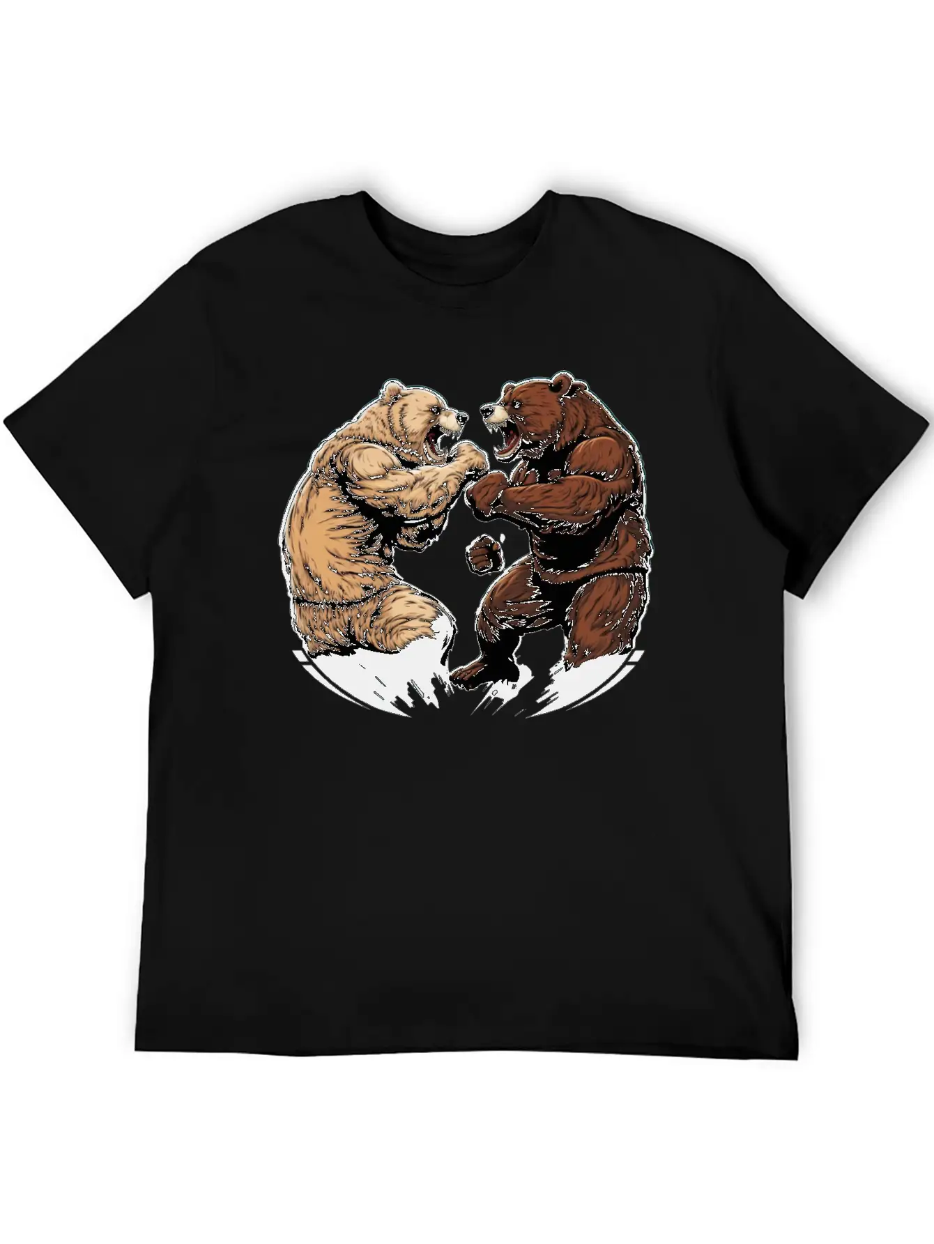 Bear Fight 2 Unisex Casual T-Shirt – Clean Design For Daily Comfort