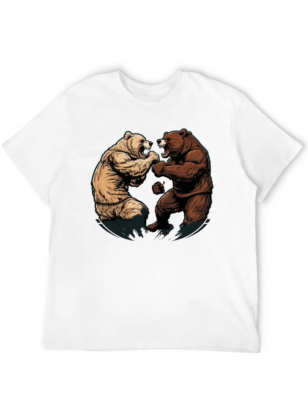 Bear Fight 2 Unisex Casual T-Shirt – Clean Design For Daily Comfort