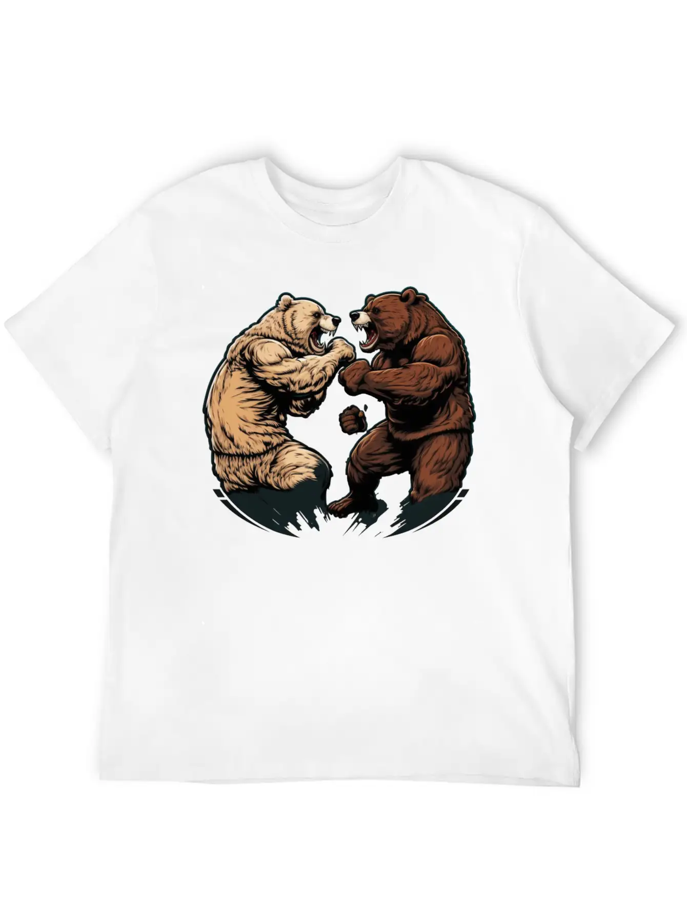 Bear Fight 2 Unisex Casual T-Shirt – Clean Design For Daily Comfort