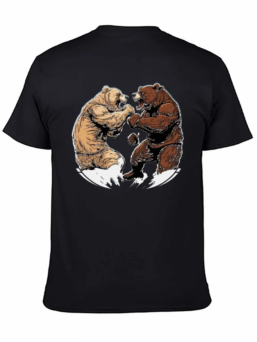 Bear Fight 2 Unisex Casual T-Shirt – Clean Design For Daily Comfort