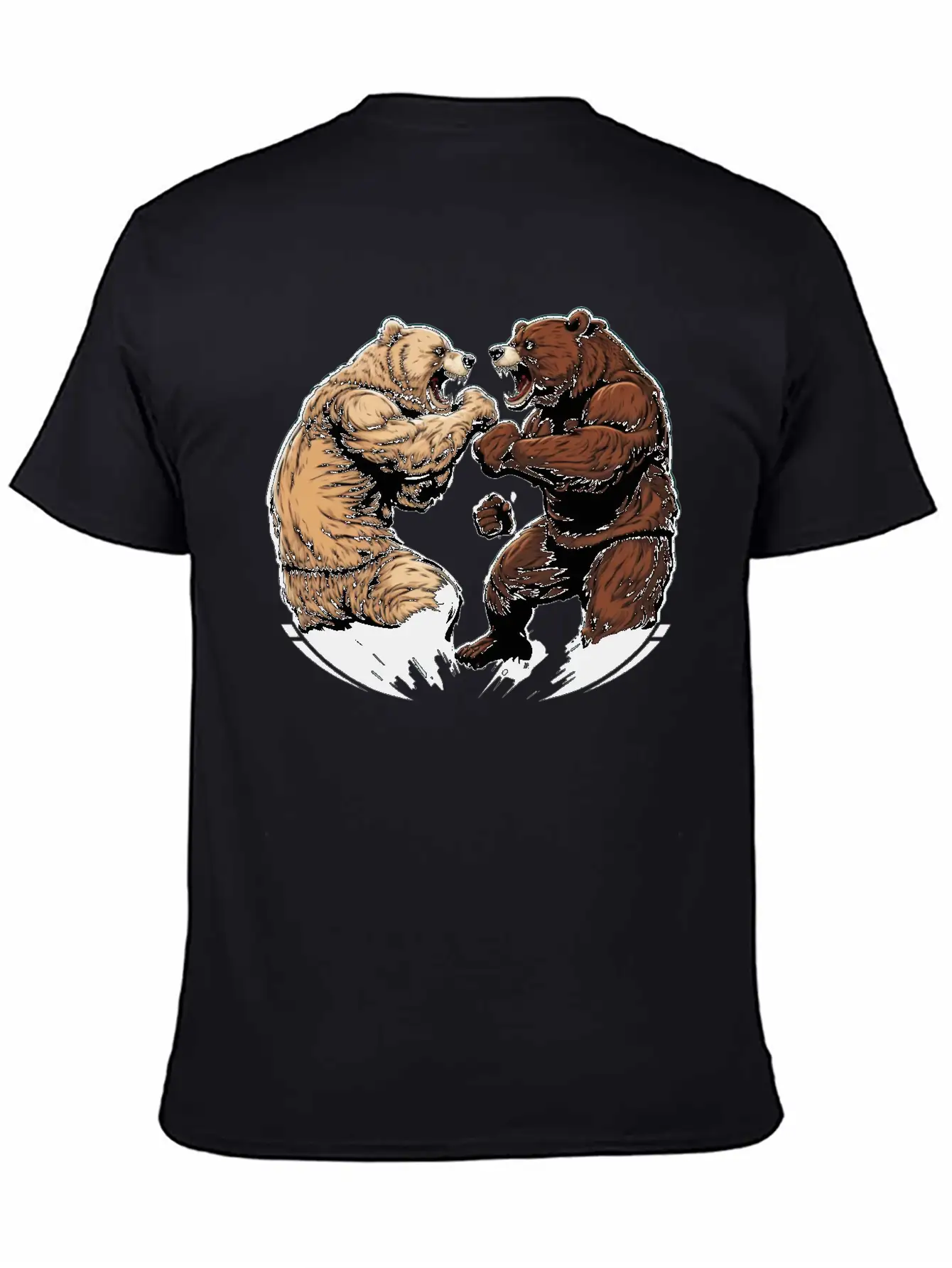Bear Fight 2 Unisex Casual T-Shirt – Clean Design For Daily Comfort