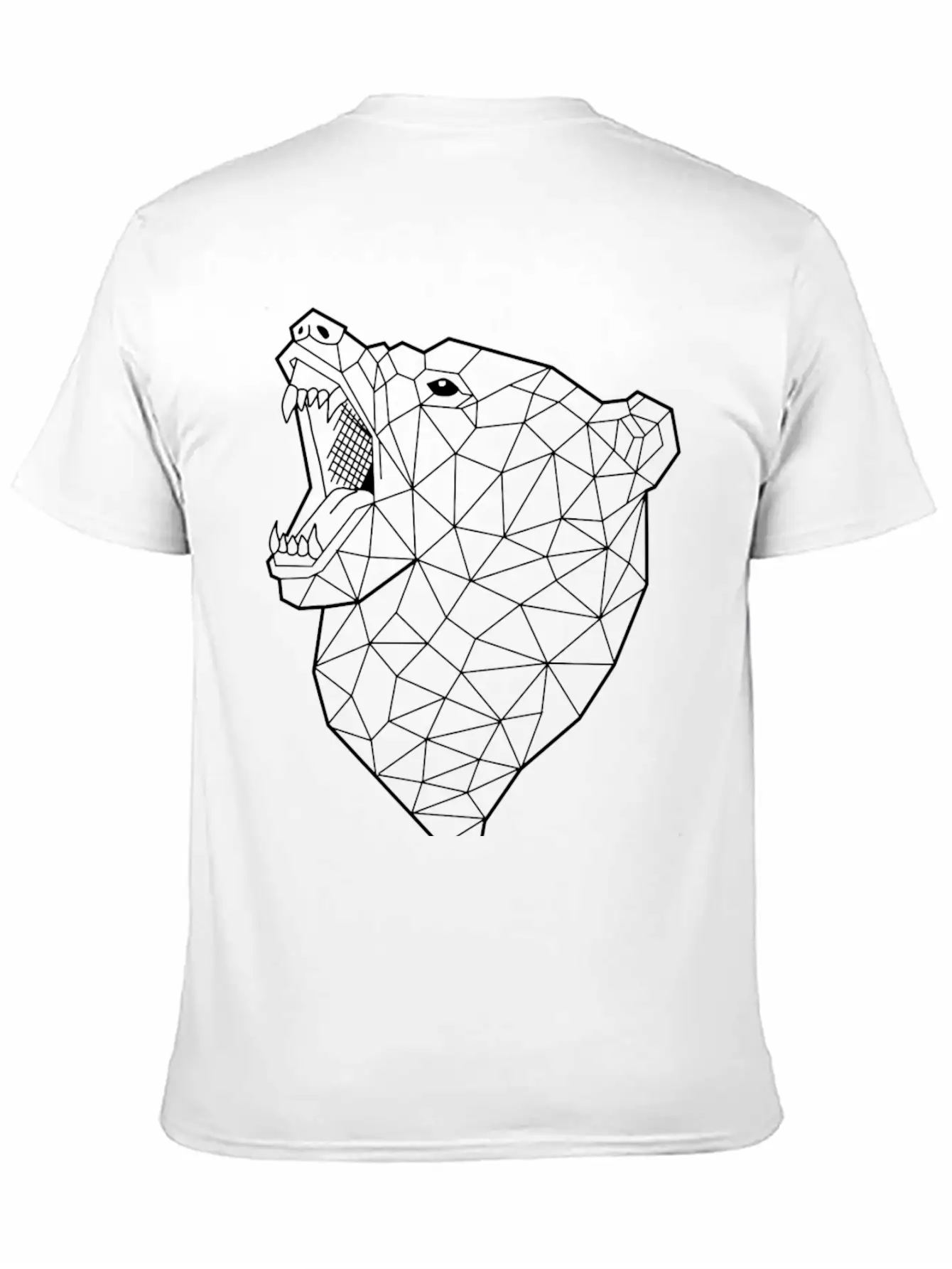 Bear Geometric Aggressive Breathable Soft Cotton T-Shirt – Timeless Casual Look