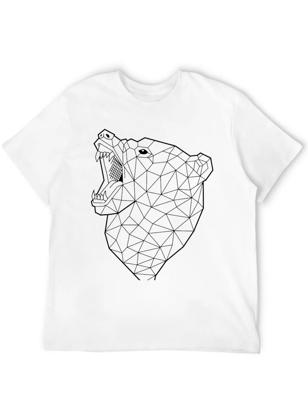 Bear Geometric Aggressive Breathable Soft Cotton T-Shirt – Timeless Casual Look