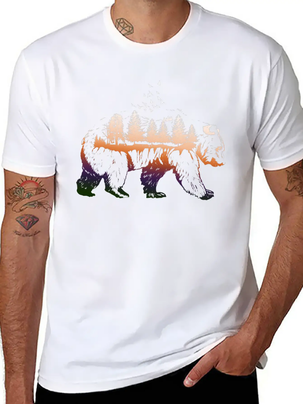 Bear Mountain. Unisex Short Sleeve Soft Cotton T-Shirt – Casual Everyday Wear