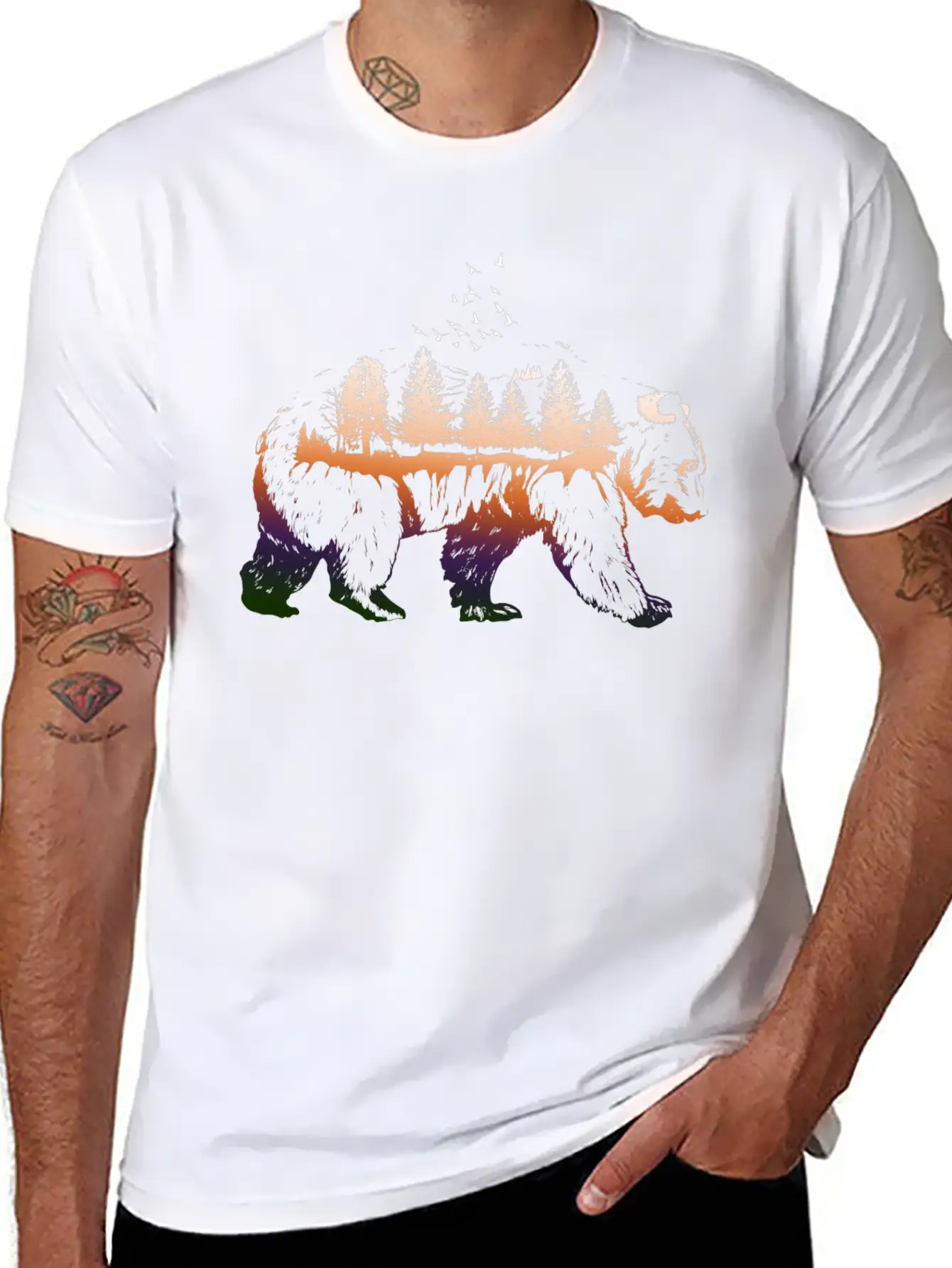 Bear Mountain. Unisex Short Sleeve Soft Cotton T-Shirt – Casual Everyday Wear