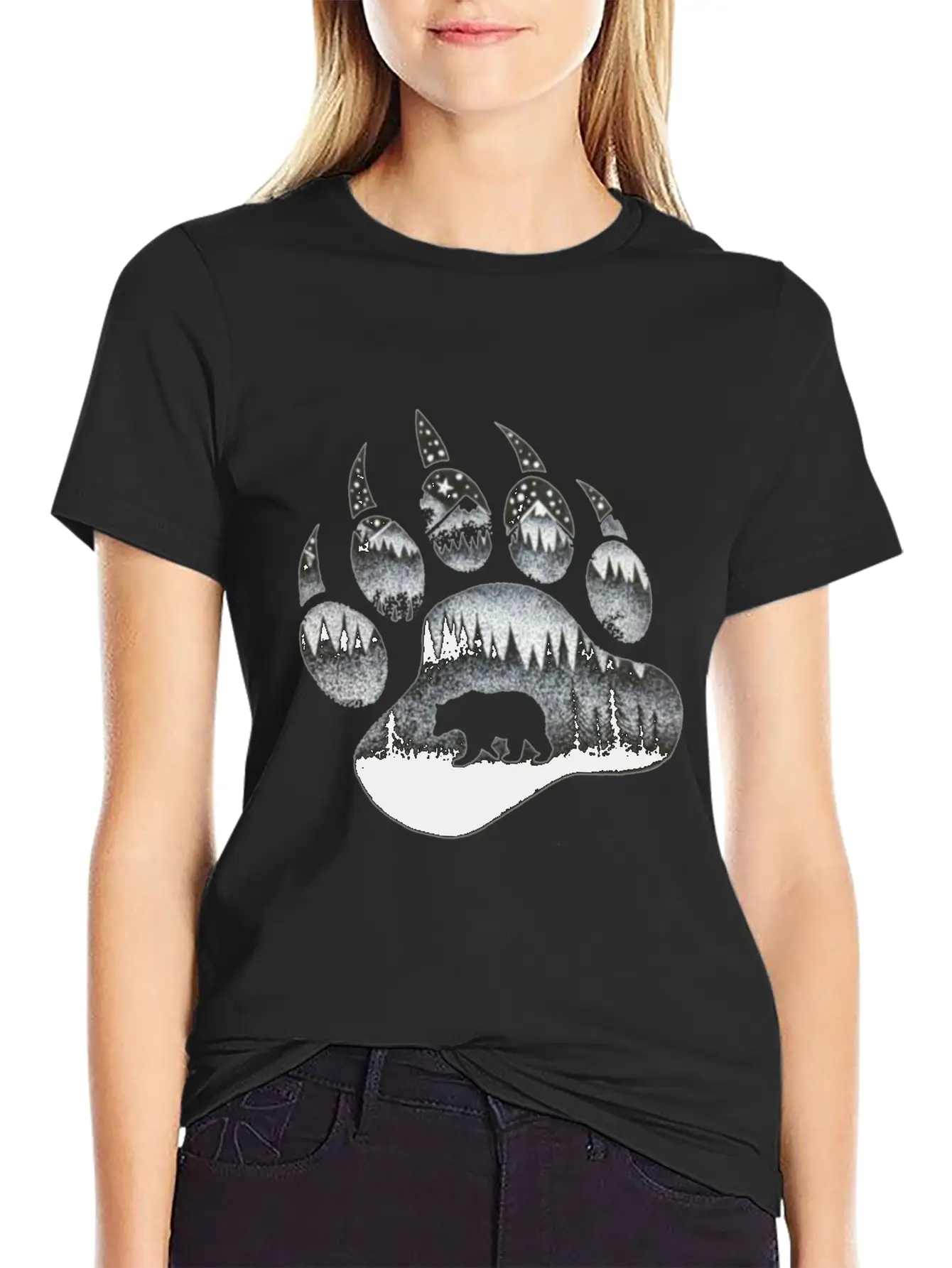 Bear Paw Unisex Casual T-Shirt – Clean Design For Daily Comfort