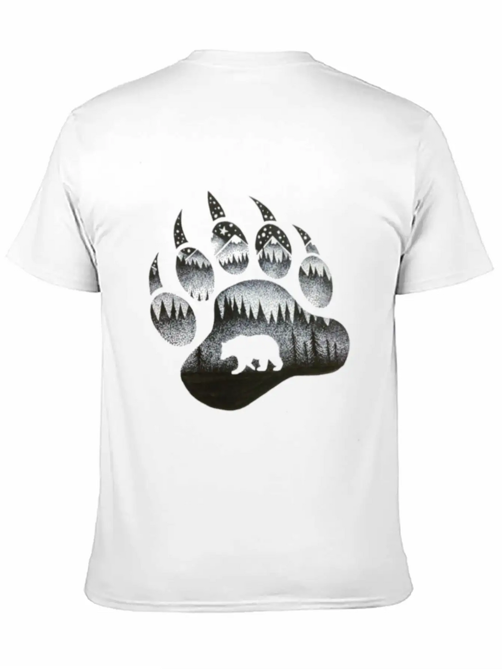 Bear Paw Unisex Casual T-Shirt – Clean Design For Daily Comfort