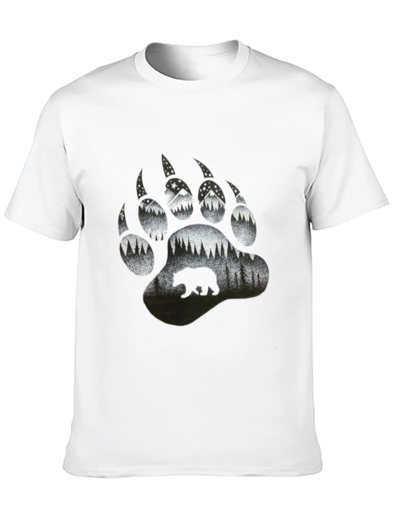 Bear Paw Unisex Casual T-Shirt – Clean Design For Daily Comfort