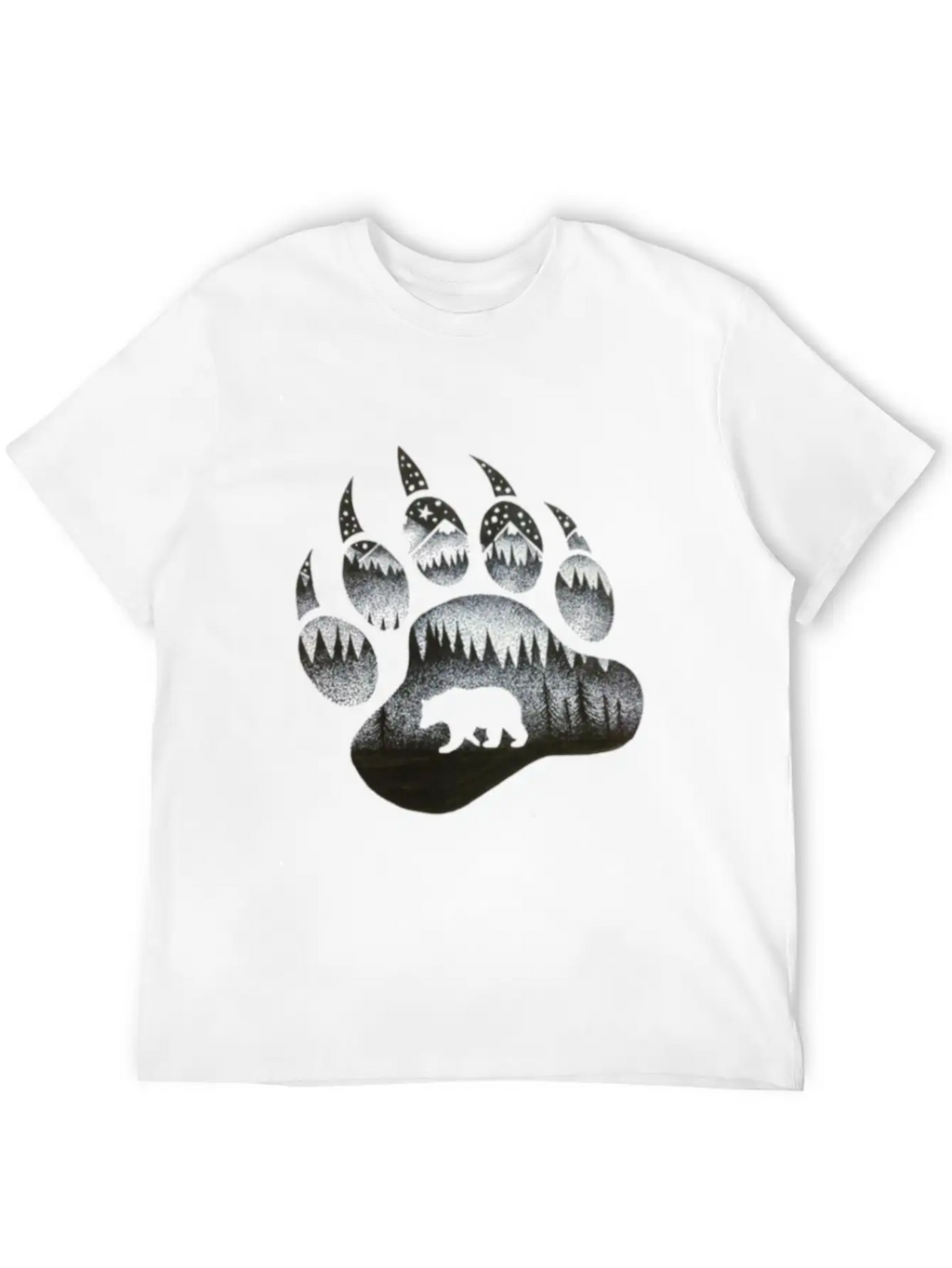 Bear Paw Unisex Casual T-Shirt – Clean Design For Daily Comfort