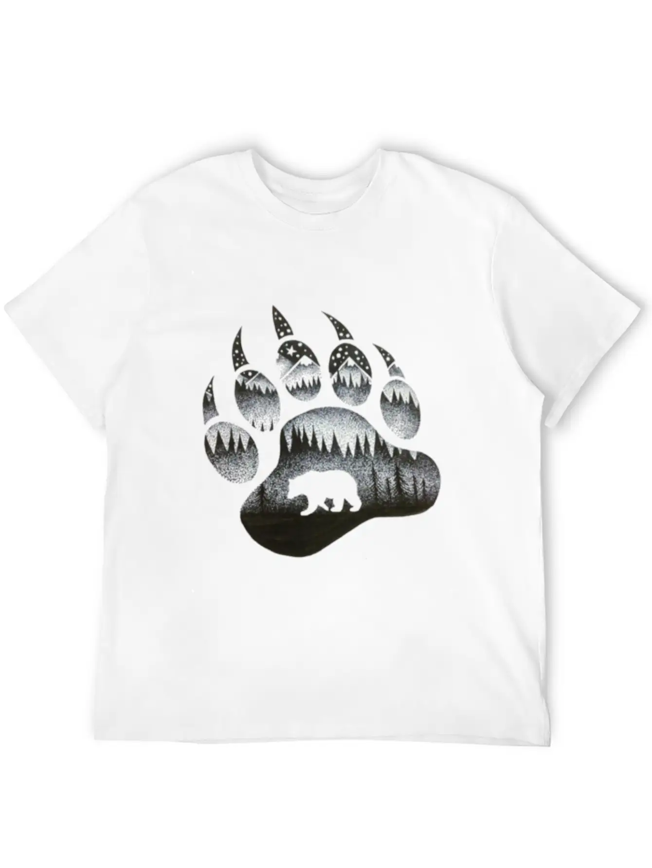 Bear Paw Unisex Casual T-Shirt – Clean Design For Daily Comfort
