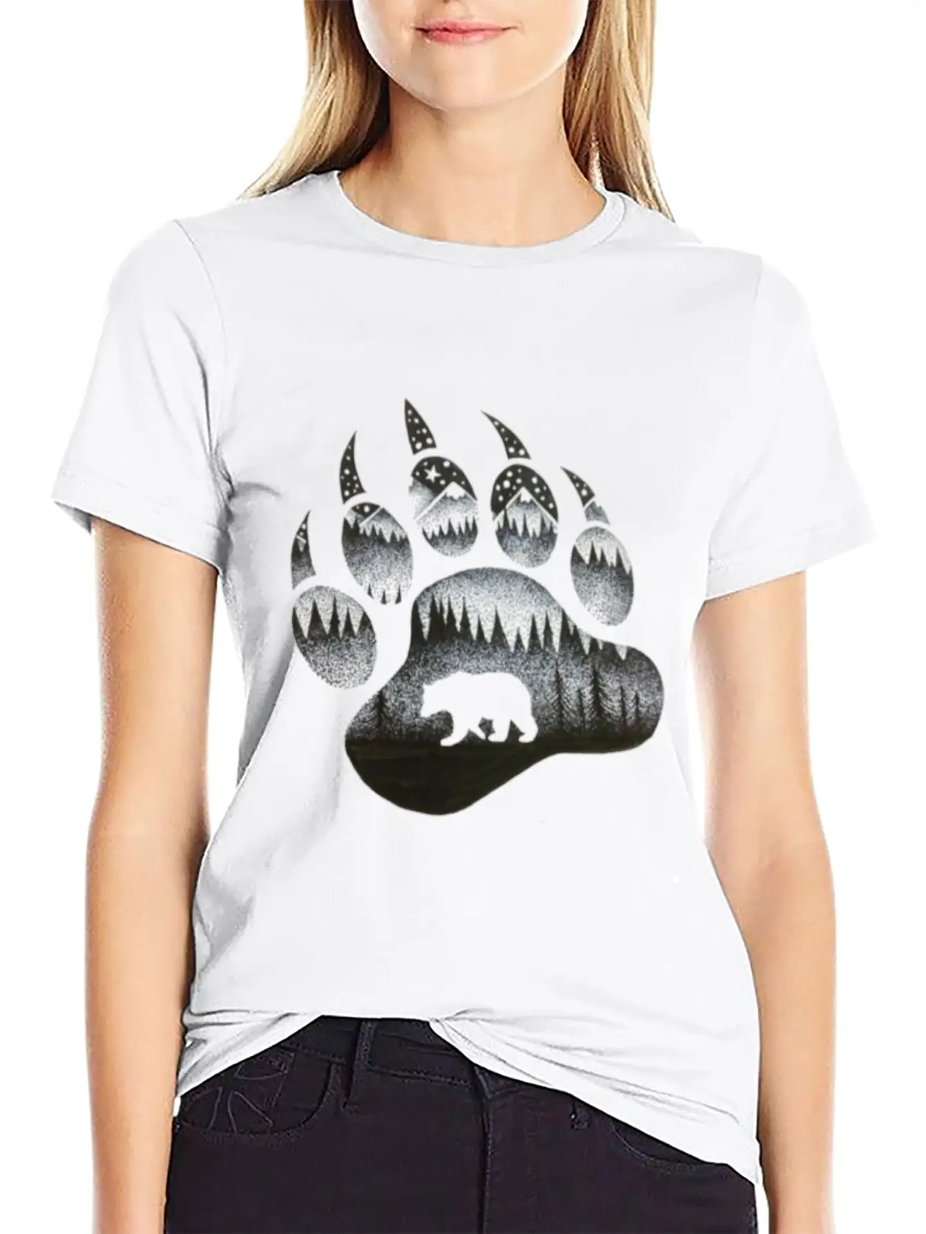 Bear Paw Unisex Casual T-Shirt – Clean Design For Daily Comfort