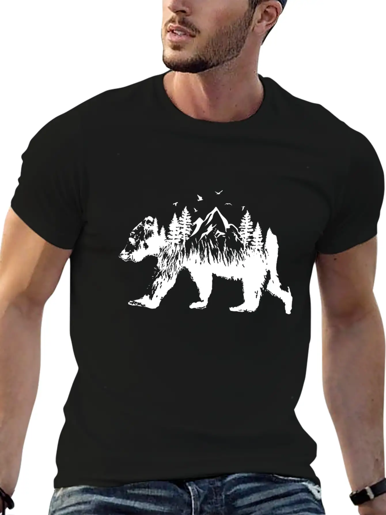 Bear Woods Stylish Everyday T-Shirt – Unisex Basic Cotton Tee