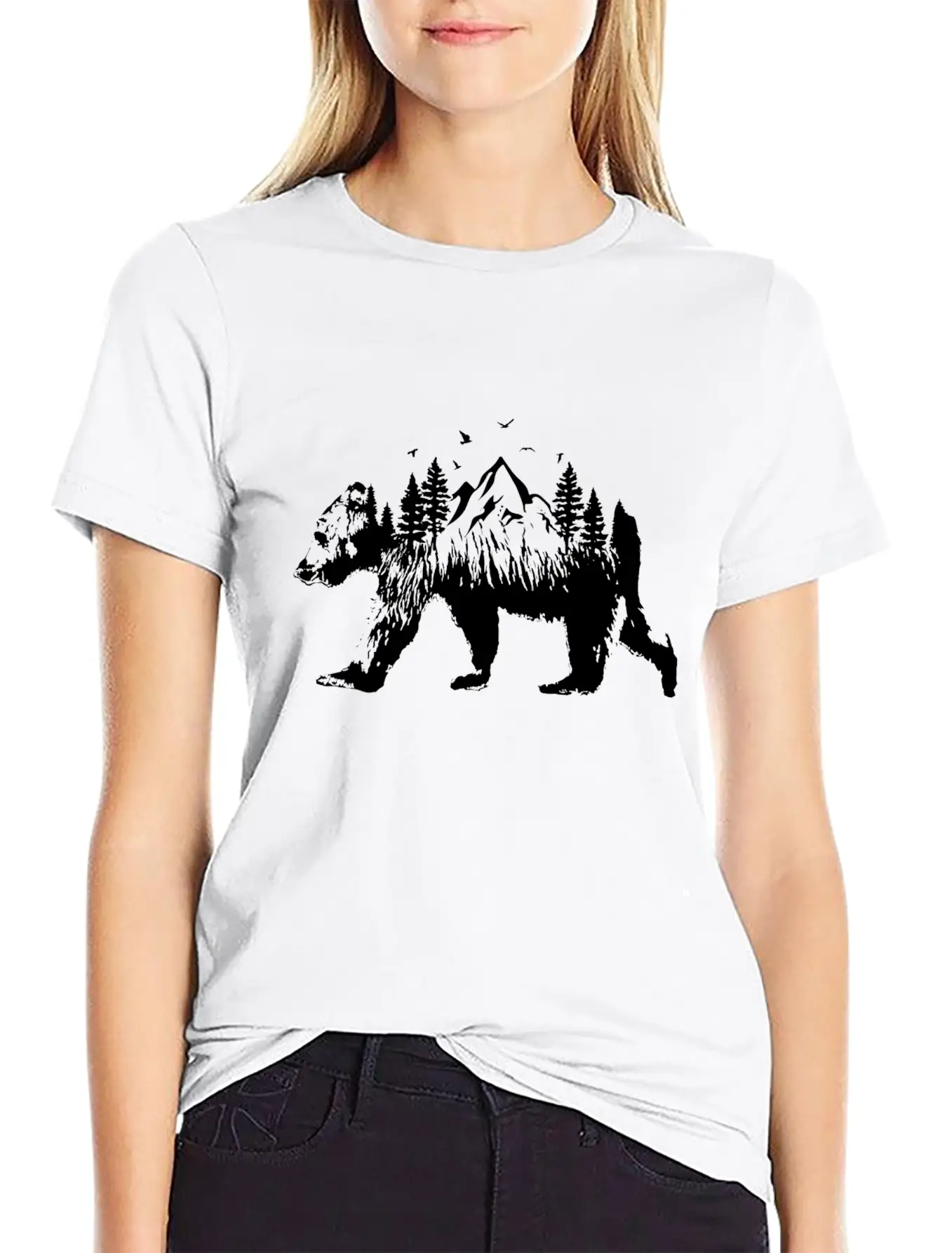 Bear Woods Stylish Everyday T-Shirt – Unisex Basic Cotton Tee