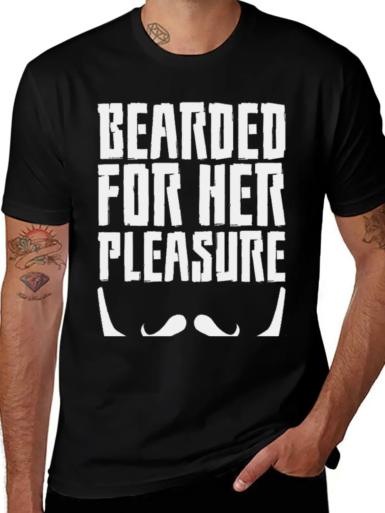 Bearded For Her Pleasure Unisex Short Sleeve Soft Cotton T-Shirt – Casual Everyday Wear