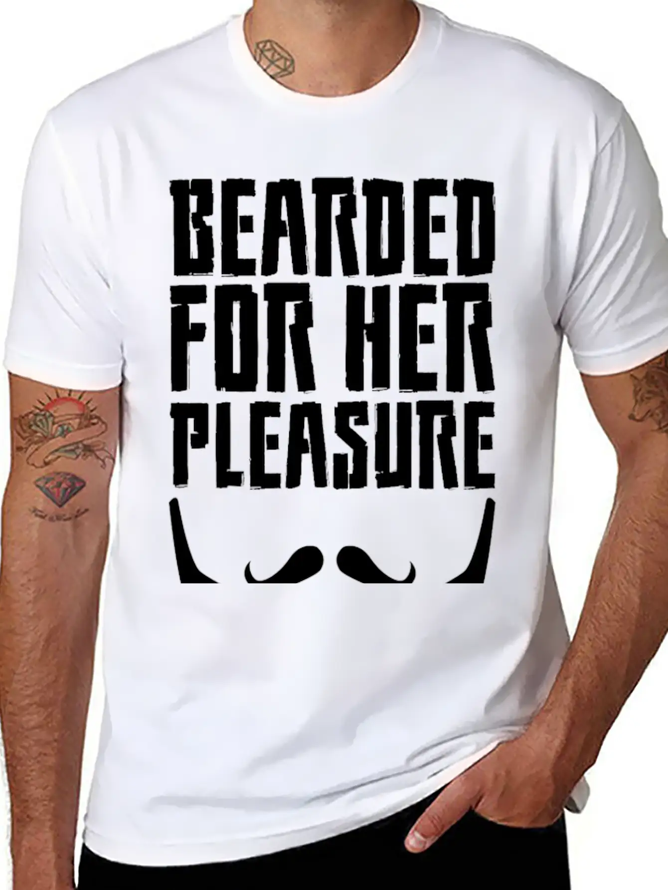 Bearded For Her Pleasure Unisex Short Sleeve Soft Cotton T-Shirt – Casual Everyday Wear
