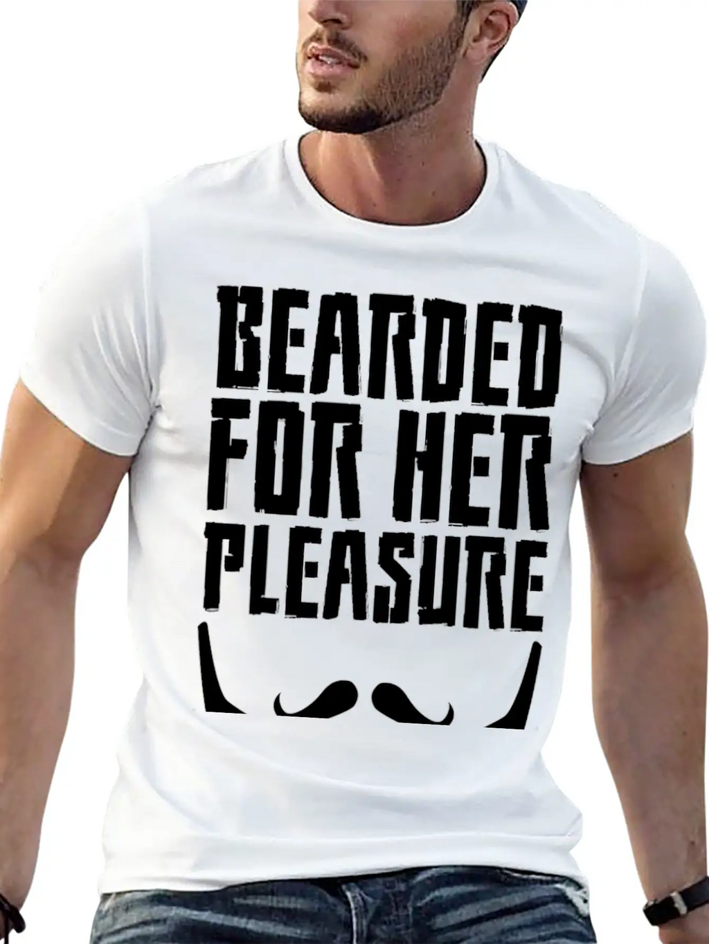 Bearded For Her Pleasure Unisex Short Sleeve Soft Cotton T-Shirt – Casual Everyday Wear