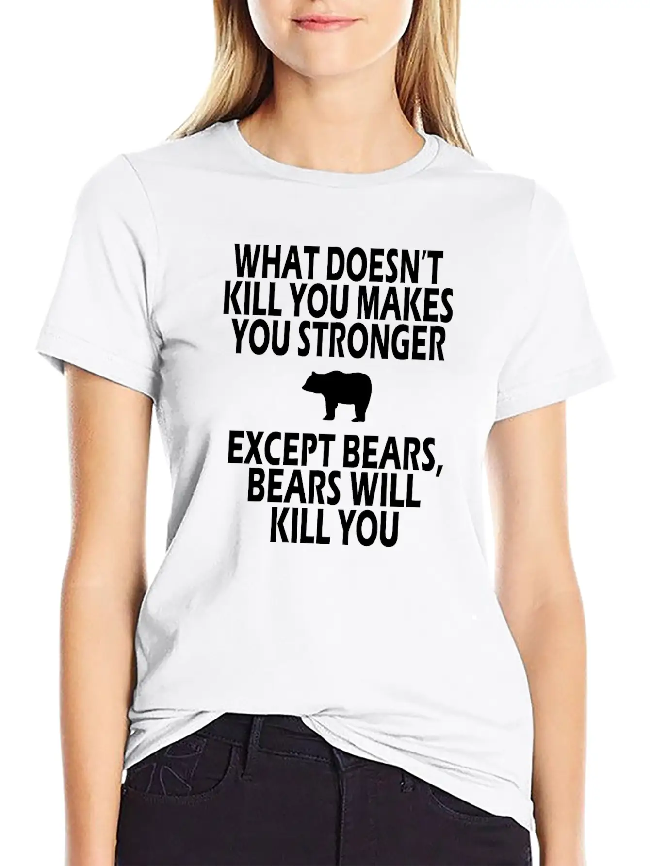 Bears Kill You Casual Graphic T-Shirt – Simple And Comfortable Daily Wear