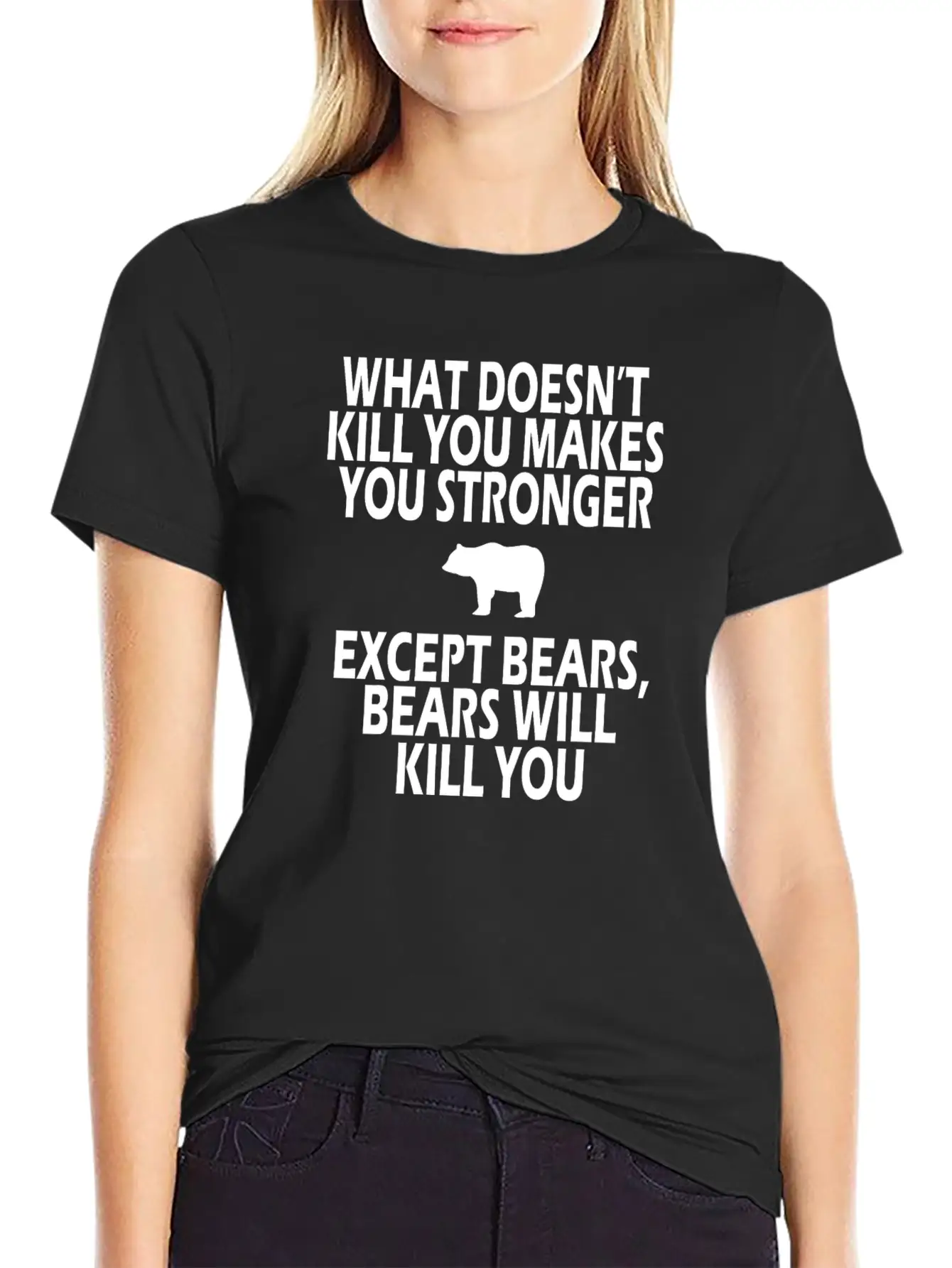 Bears Kill You Casual Graphic T-Shirt – Simple And Comfortable Daily Wear