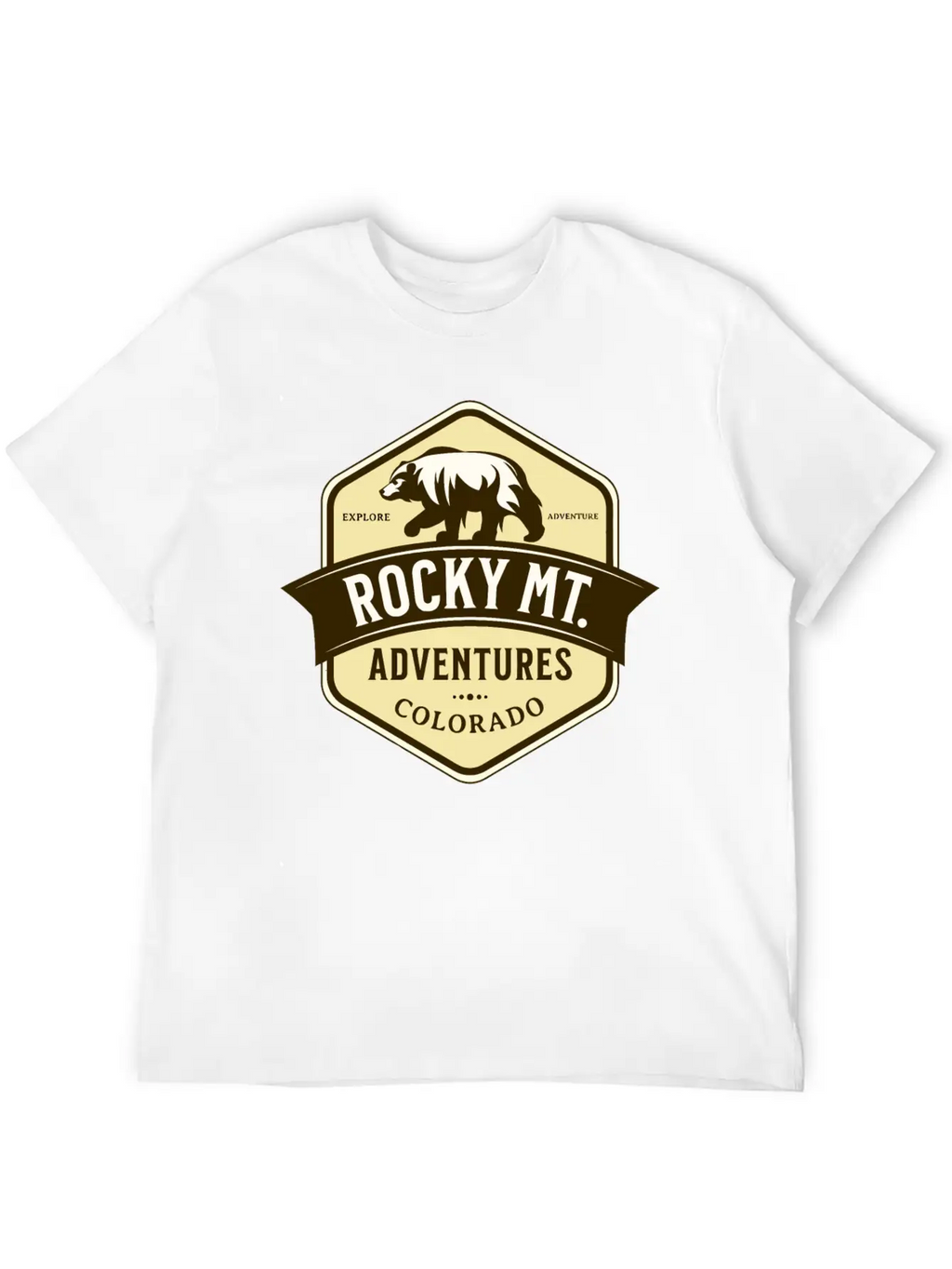 Bears Rocky Mountain National Park Estes Park Unisex Short Sleeve Soft Cotton T-Shirt – Casual Everyday Wear